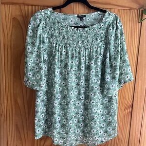 Floral Green Women's Top